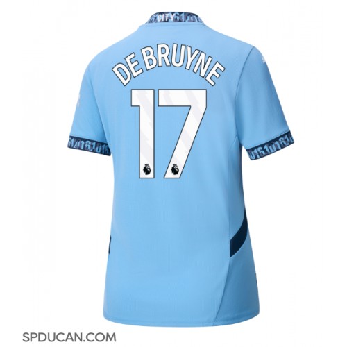 Zenski Nogometni Dres Manchester City Kevin De Bruyne #17 Domaci 2024-25 Kratak Rukav